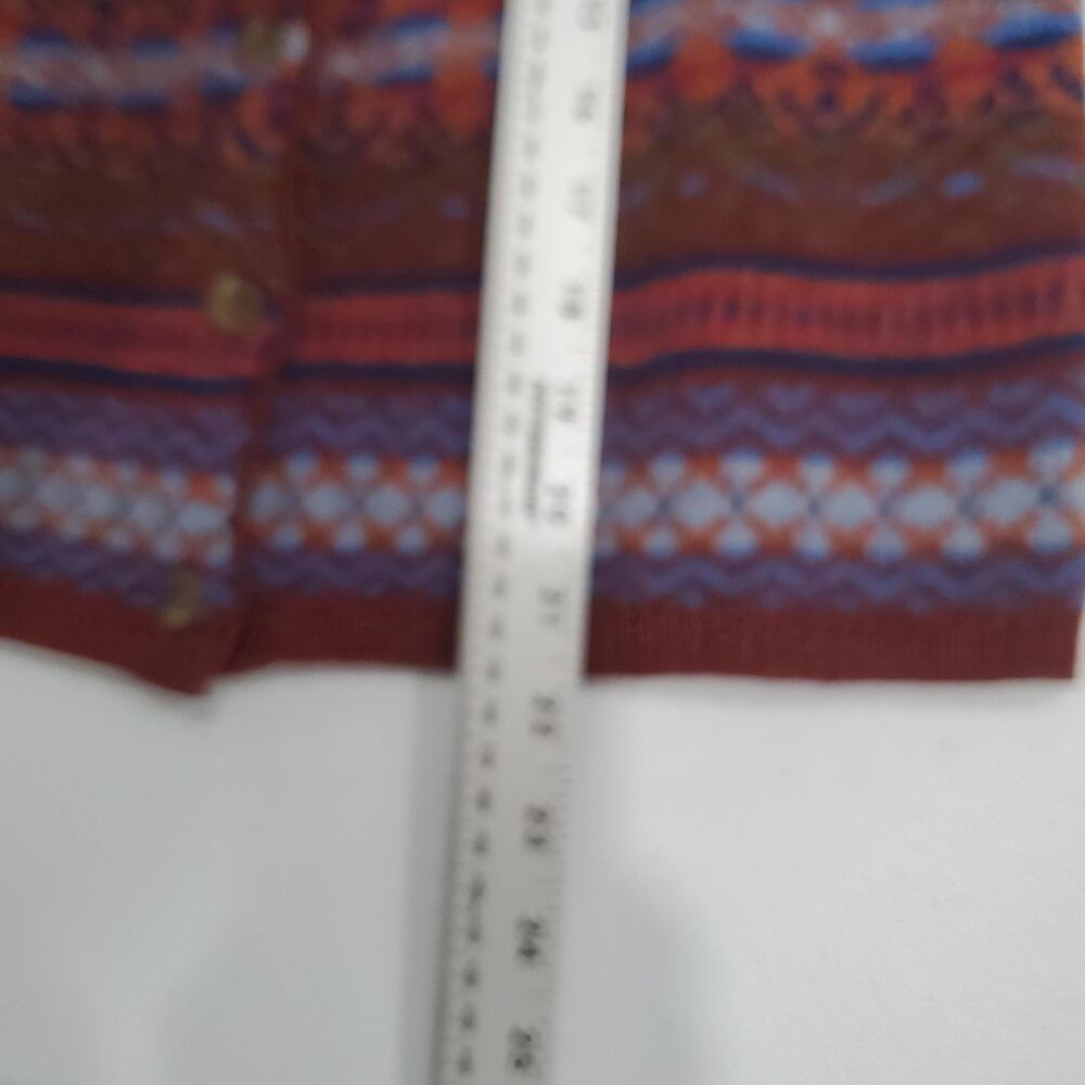 Vintage Eddie Bauer Cardigan Sweater Womens Petite XS Multicolor Fair Isle - Picture 5 of 7